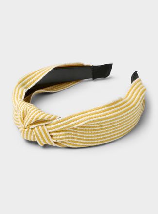 Simons Womens Woven stripe knot headband