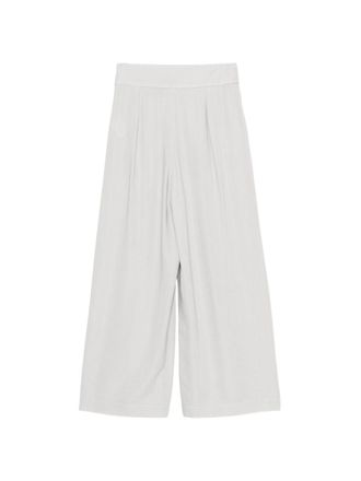 Emporio Armani Wool Blend Trousers - Light grey