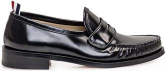 Thom Browne Black Leather Loafers
