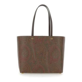 Etro Etro, Tote Bags, female, Brown, Size: ONE SIZE Essential Medium Paisley Tote