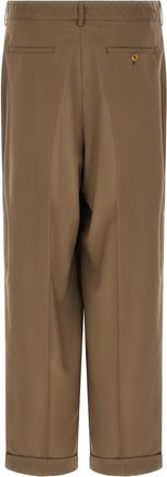 Marni Mens Beige Virgin Wool Casual Pants