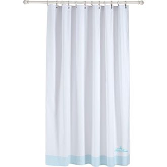 Brooks Brothers Rope Stripe Border Shower Curtain in Sea Glass at Nordstrom Rack, Size One Size Oz
