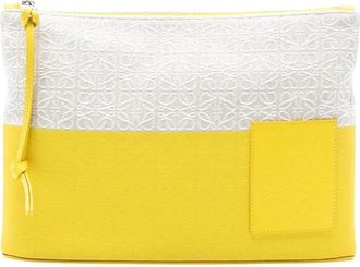 Loewe Pre-owned Canvas Pouch - Dames - Vintage Clutch - Geel - ONE Size - Vintage