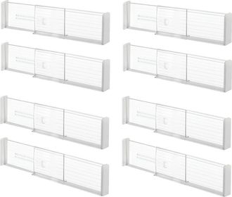 iDesign Plastic Adjustable Deep Drawer Dividers - Set of 8 - Clear at Nordstrom