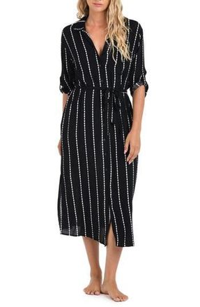La Blanca City Lights Cover-Up Shirtdress in Black at Nordstrom Rack, Size X-Small