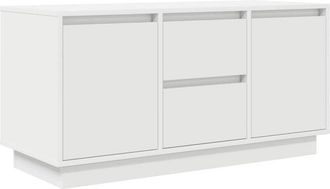 vidaXL Tv Cabinet with led Lights White 100x41x50 cm Vidaxl