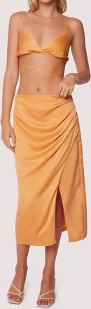 Lost + Wander Sunset Satin Bralette In Apricot