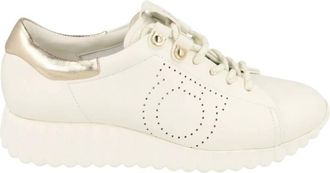 Ferragamo Ninfa White Sneakers, Size 6.5 C