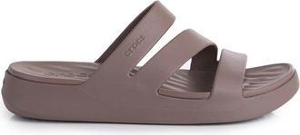 Crocs Schoenen, Dames, Bruin, 39 EU, Strappy Sandalen Getaway Stijl