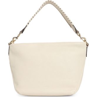 Aim&eacute;e Malta Leather Shoulder Bag in Chalk at Nordstrom Rack