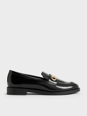 Charles & Keith Marley Metallic-Accent Loafers