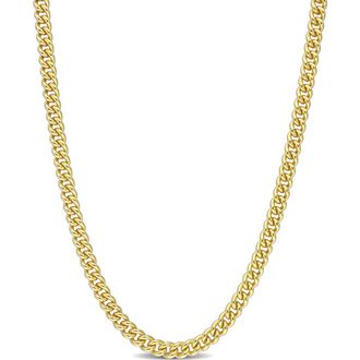 Delmar 18K Gold Plated Curb Chain Link Necklace in Yellow at Nordstrom Rack