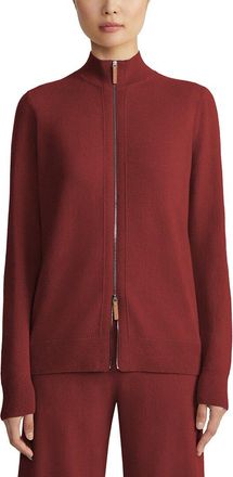 Lafayette 148 New York Zip Front Wool & Cashmere-Blend Cardigan