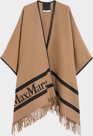 Max Mara Jacquard Wool Poncho