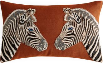 Jonathan Adler Zebra Beaded Pillow in Brown at Nordstrom, Size 12X20