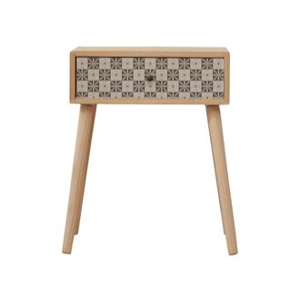 Mobili Rebecca Mobili Rebecca - Rebecca Mobili Mesilla 1 Cajon Escandinavo Madera Claro Gris 57x45x30
