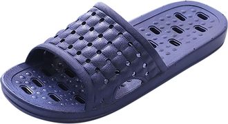 Generic Couple Sandals Slippers Men Hollow Filter Bathroom Home Shoes Men And Women Indoor Soft-Soled Slippers Mens Slippers Size 9 UK Solid Colour Sliders Me