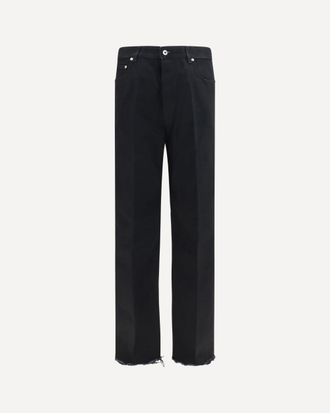 Rick Owens Frayed hem cotton Jeans Male 33