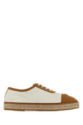 Valentino Garavani Ivory Two-tone Espadrille Sneakers