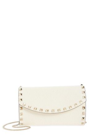 Valentino Garavani Rockstud Crossbody Bag in Light Ivory at Nordstrom