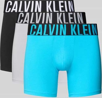 Calvin Klein Underwear Boxershorts mit elastischem Logo-Bund im 3er-Pack in Hellblau, Größe XL