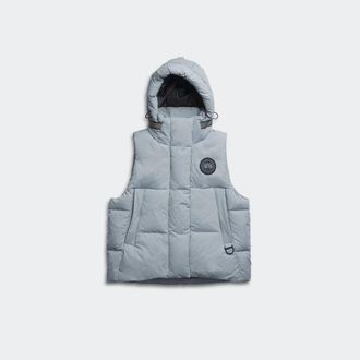 Canada Goose Junction Puffer Vest Black Disc (Women, Light Ozone Blue, XL)