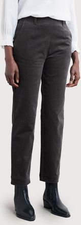 Seasalt Cornwall Crackington Sailor Button Crop Pull-On Pants in Coal at Nordstrom, Size 14 Us