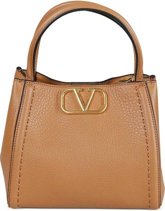 Valentino Garavani Alltime medium shopper met logodetail - Bruin