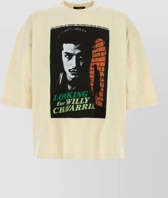 Willy Chavarria cotton oversized looking graphic print t shirt