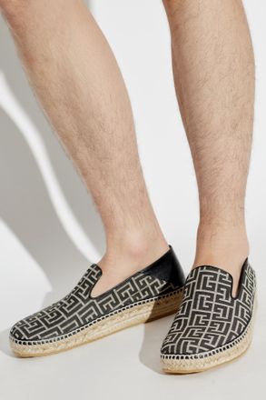 Balmain Espadrilles With Monogram, Mens, Black
