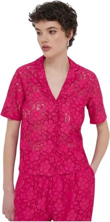 Desigual Siena Shirt - Dames - Overhemden - Roze - XS - Polyester - Overhemden