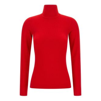 Perfect Moment Wolf Jersey - Dames - Sportshirts - Rood - S - Wol - Fitness