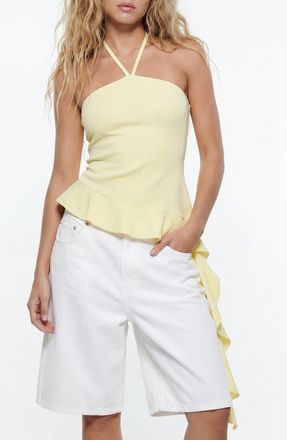By Design Beverly Halter Neck Top in Lt Yellow at Nordstrom Rack, Size X-Small