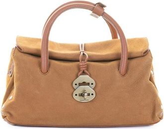Zanellato Leather Top Handle Bag - Dames - Handtassen - Bruin - ONE Size - Leer - Tassen