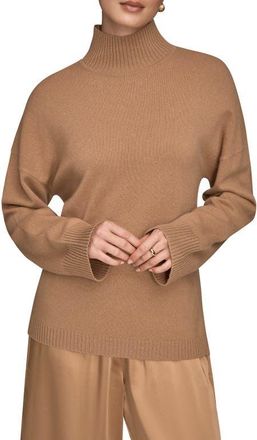 DKNY Wool & Cashmere Turtleneck Sweater in Fawn at Nordstrom, Size X-Large
