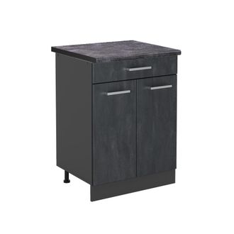Vicco Mueble Bajo De Cocina R-line, Hormig&oacute;n Negro, 80 Cm Et Antracita