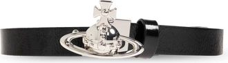 Vivienne Westwood Orb Gesp Leren Riem - Dames - Riemen - Zwart - M/L - Leer - Accessoires