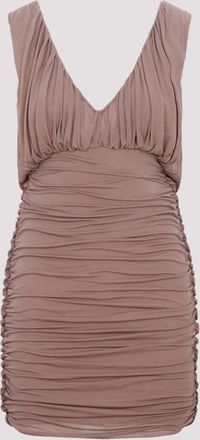Saint Laurent Pink Plunging V-neck Dress