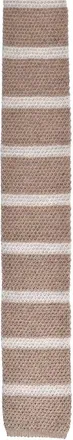 Brunello Cucinelli MenS Sand And Ecru Knit Skinny Tie