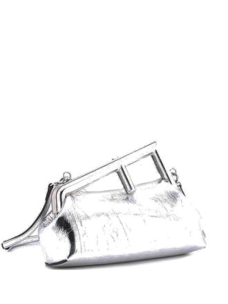 Fendi First Bag Leather Small clutch bag - Silver