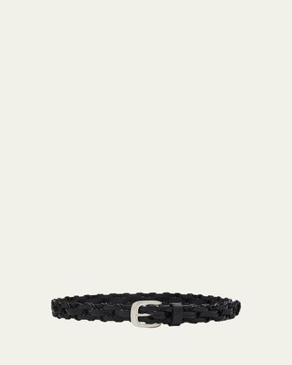 The Row Cord Woven Leather Belt