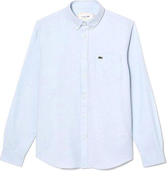 Lacoste Camicia in popeline - Heren - Casual Overhemden - Blauw - M - Overhemden