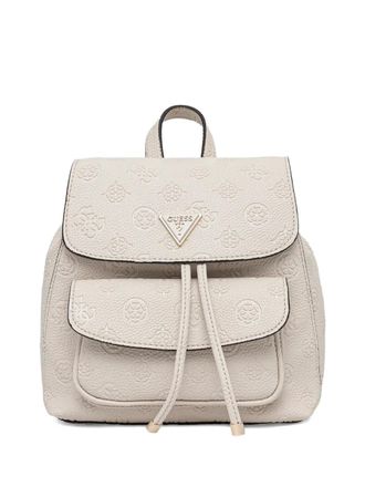 Guess Co mini Cresidia 4G chain-detail backpack - women - Polyurethane - One Size - Neutrals