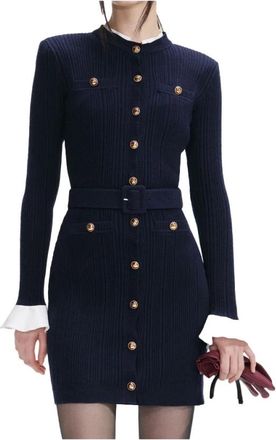 Self Portrait Mujer, Vestidos, Azul, Talla: L