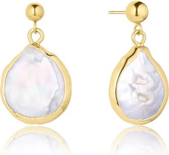 Set & Stones Gracie Pearl Earrings in Gold at Nordstrom
