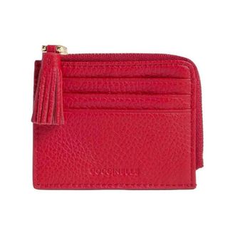 Coccinelle Wallets & Cardholders, female, Red, Size: ONE SIZE Card Holder with Tassel