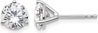 Diamond2Deal 14k White Gold 1 1/2 ctw Lab Grown Diamond Stud Earrings