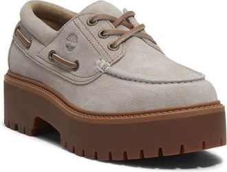 Timberland Stone Street Platform Boat Shoe in Light Purple Suede at Nordstrom, Size 10