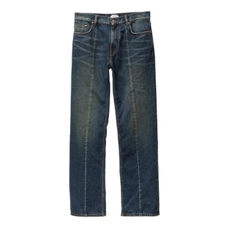 Versace Straight Jeans, male, Blue, Size: W34 Pant Denim Non-Stretch Vintage Shibuya