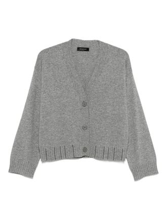 Fabiana Filippi cropped cardigan - women - Virgin Wool/Silk/Cashmere - 38 - Grey